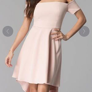Off-the-Shoulders High-Low Dress
